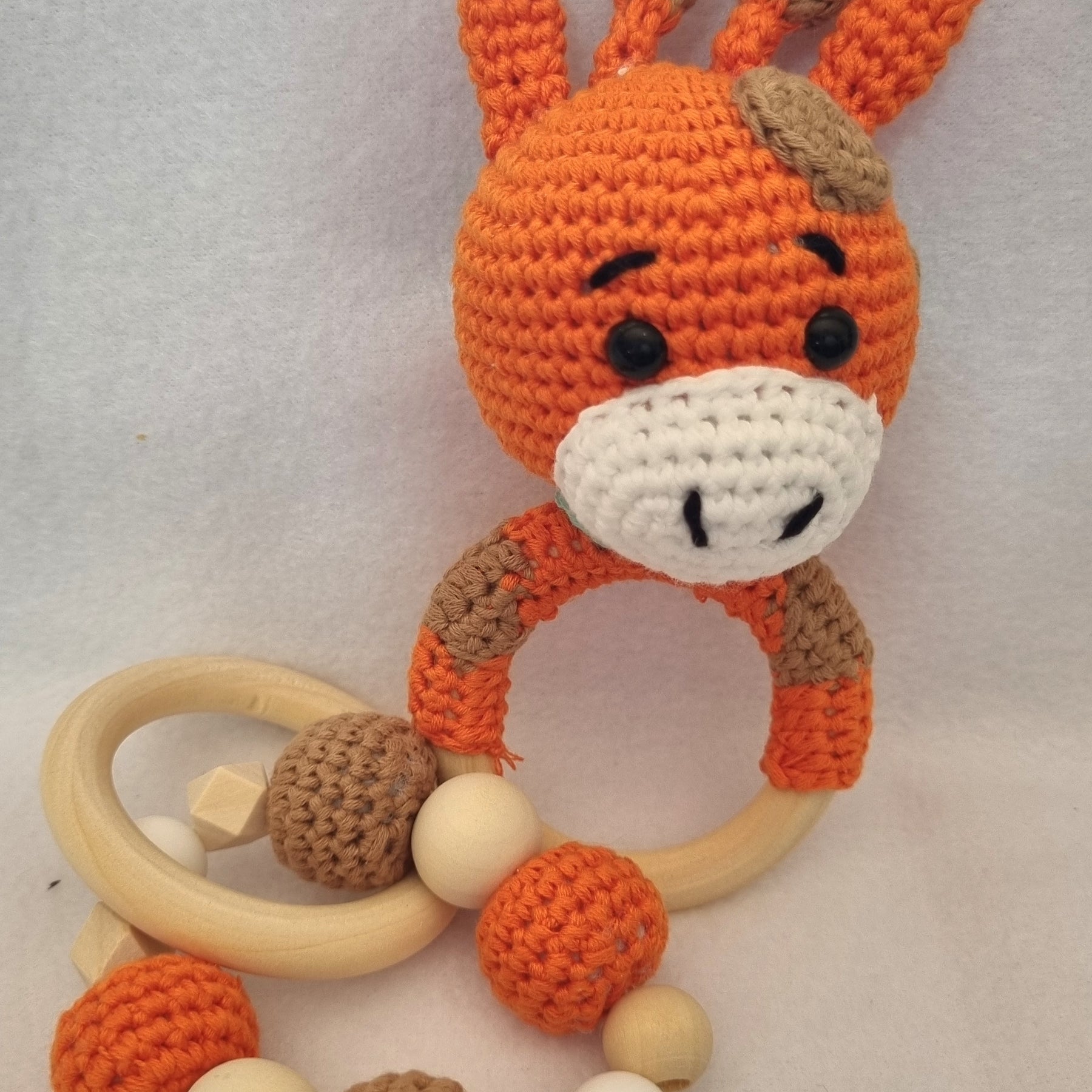 Handmade – Rattle & Sensory Bracelet toy – 5 designs – 100% Organic Cotton - BB06