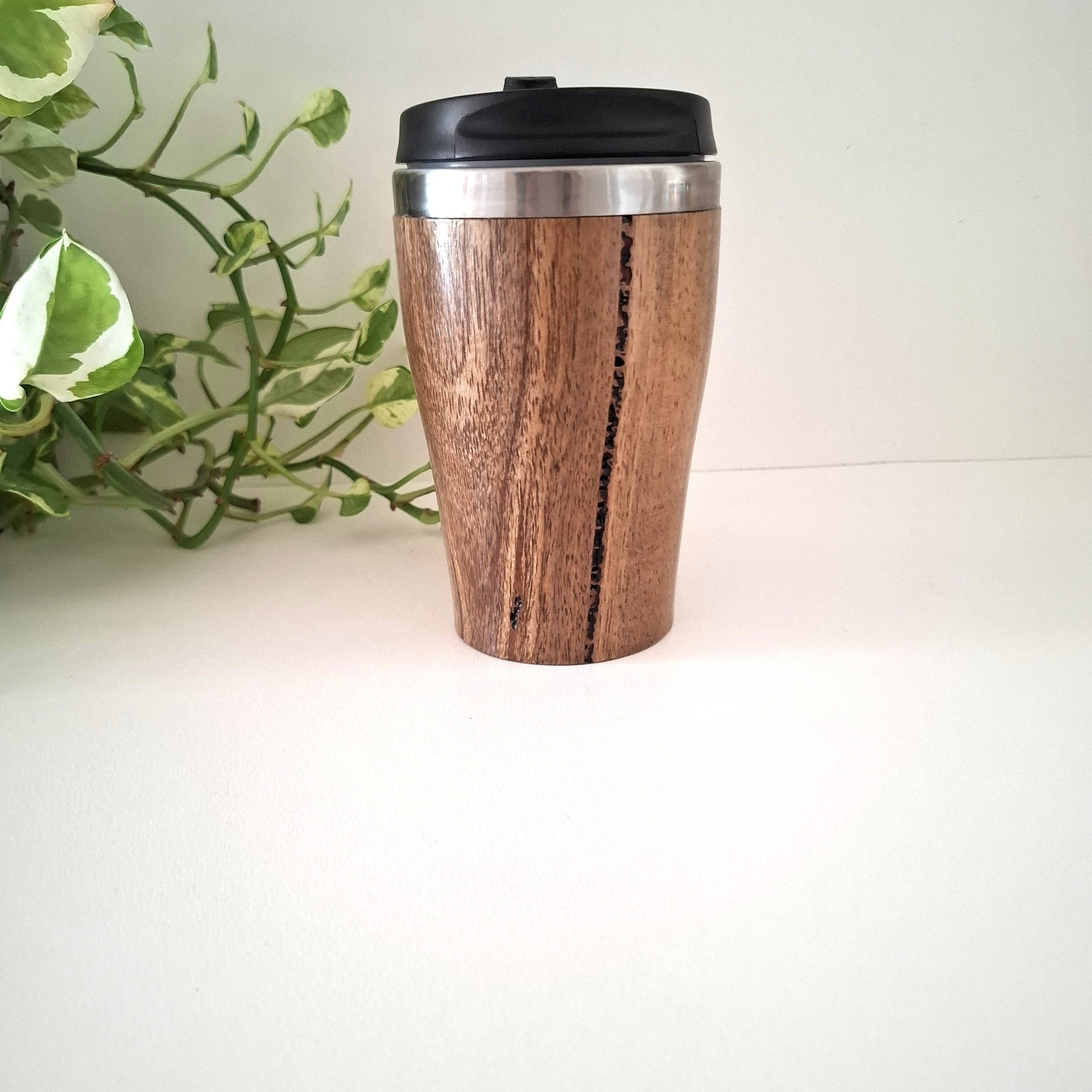 Handmade Wooden Travel Mug: Insulated Eco-Friendly Coffee Tumbler