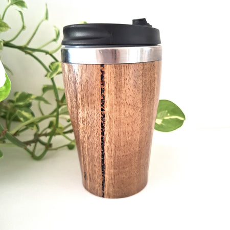 Handmade Wooden Travel Mug: Insulated Eco-Friendly Coffee Tumbler