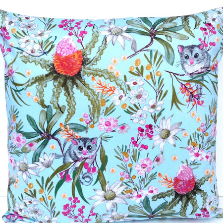 Cute possum cushion cover. Baby nursery, kids' bedroom 45x45cm