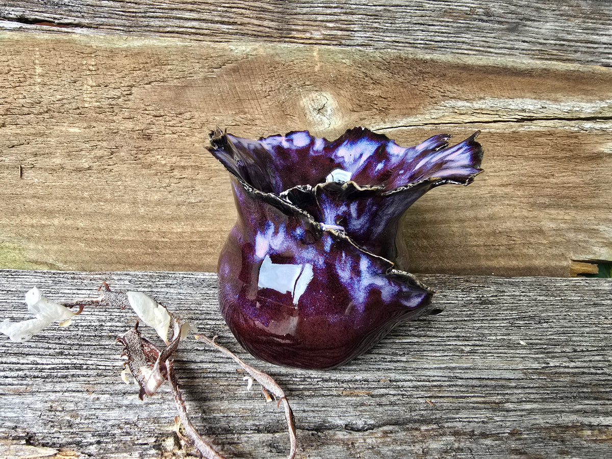 Stunning purple petal vase