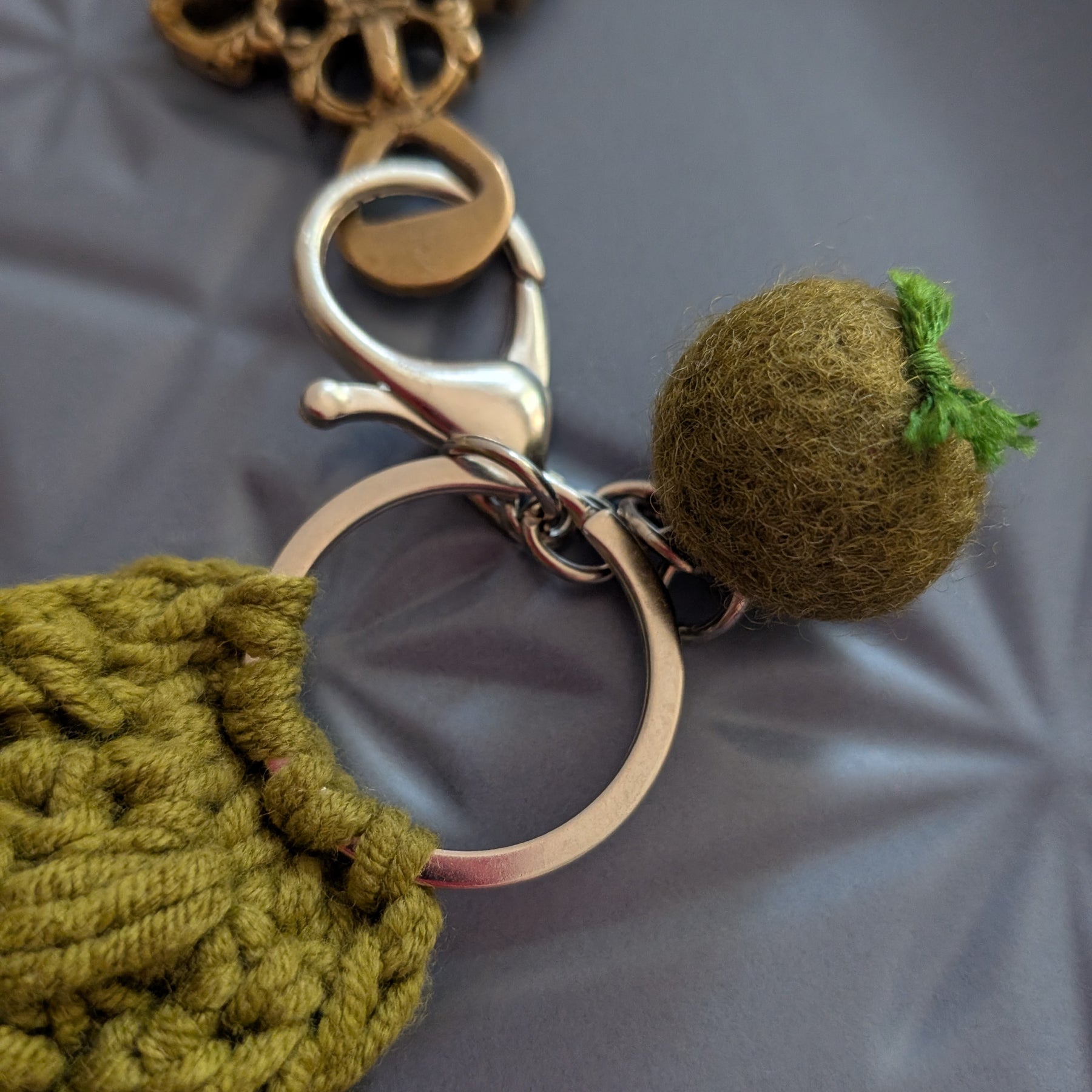 Keychain Bracelet Fob Green