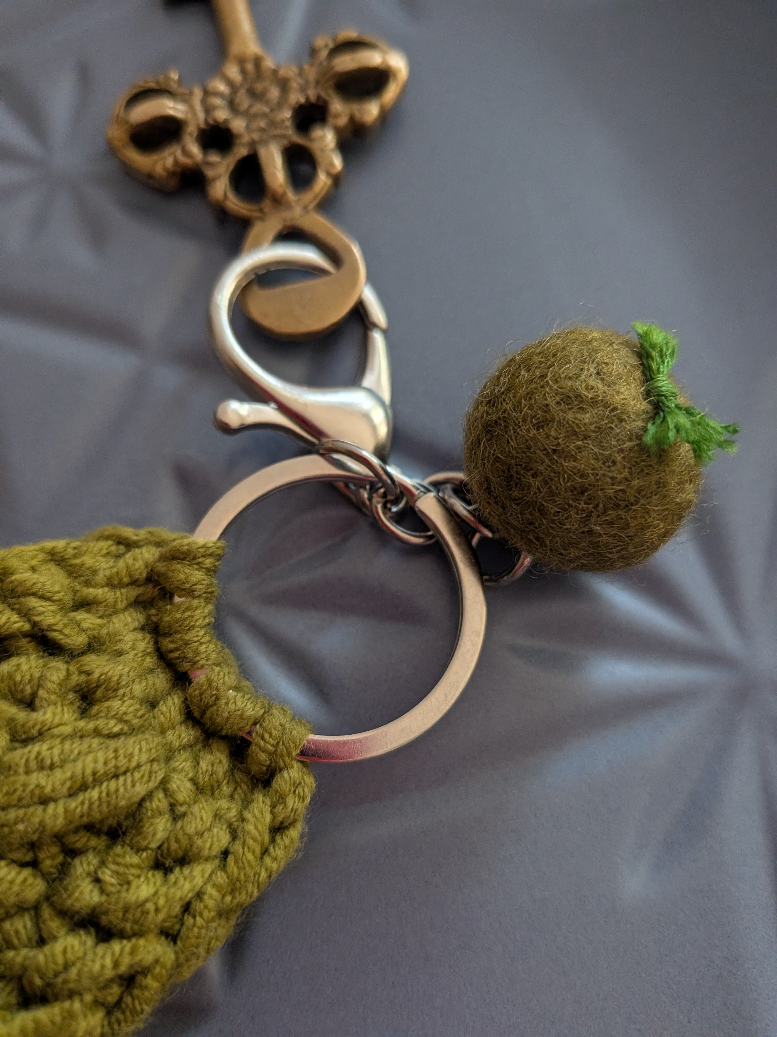 Keychain Bracelet Fob Green
