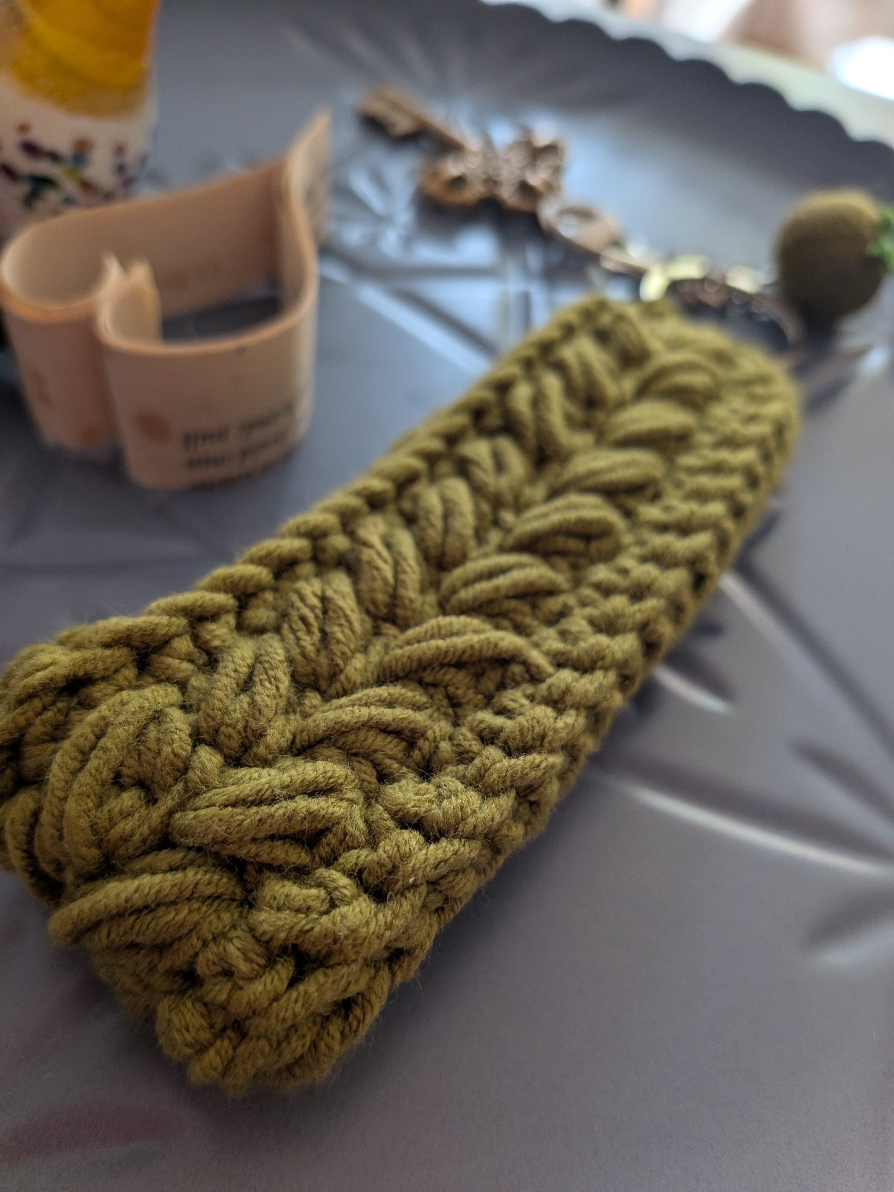 Keychain Bracelet Fob Green