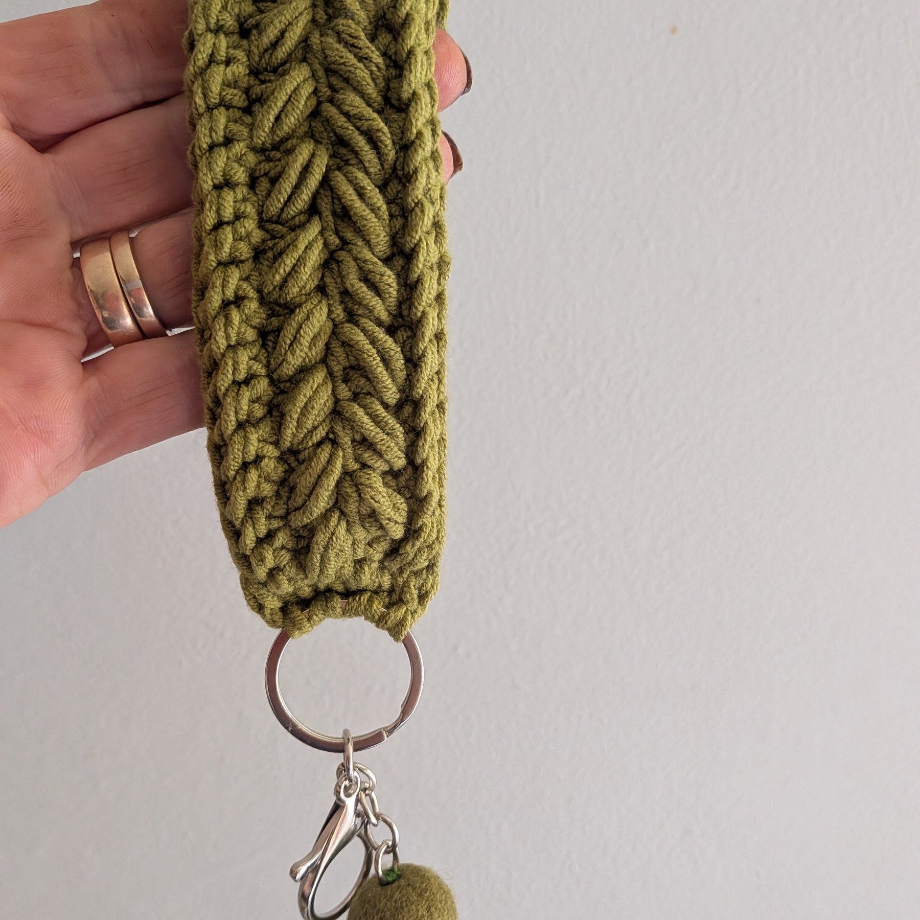 Keychain Bracelet Fob Green