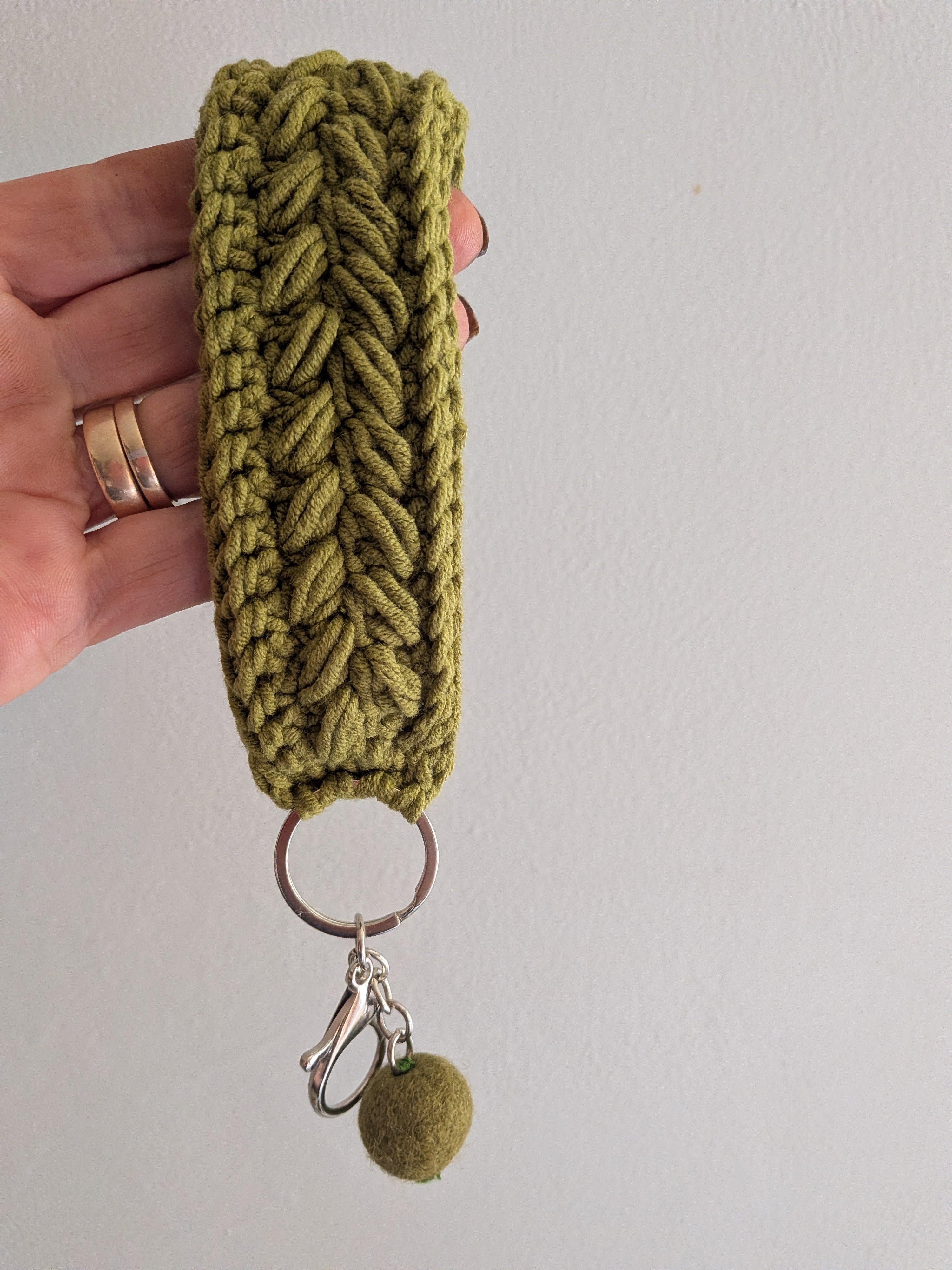 Keychain Bracelet Fob Green