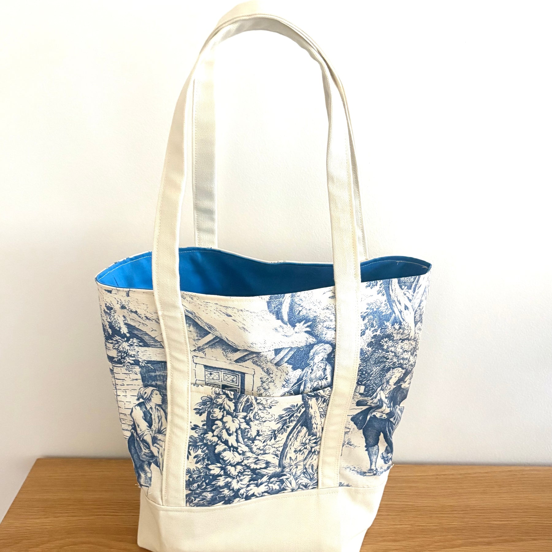 Vintage Print Canvas Totes
