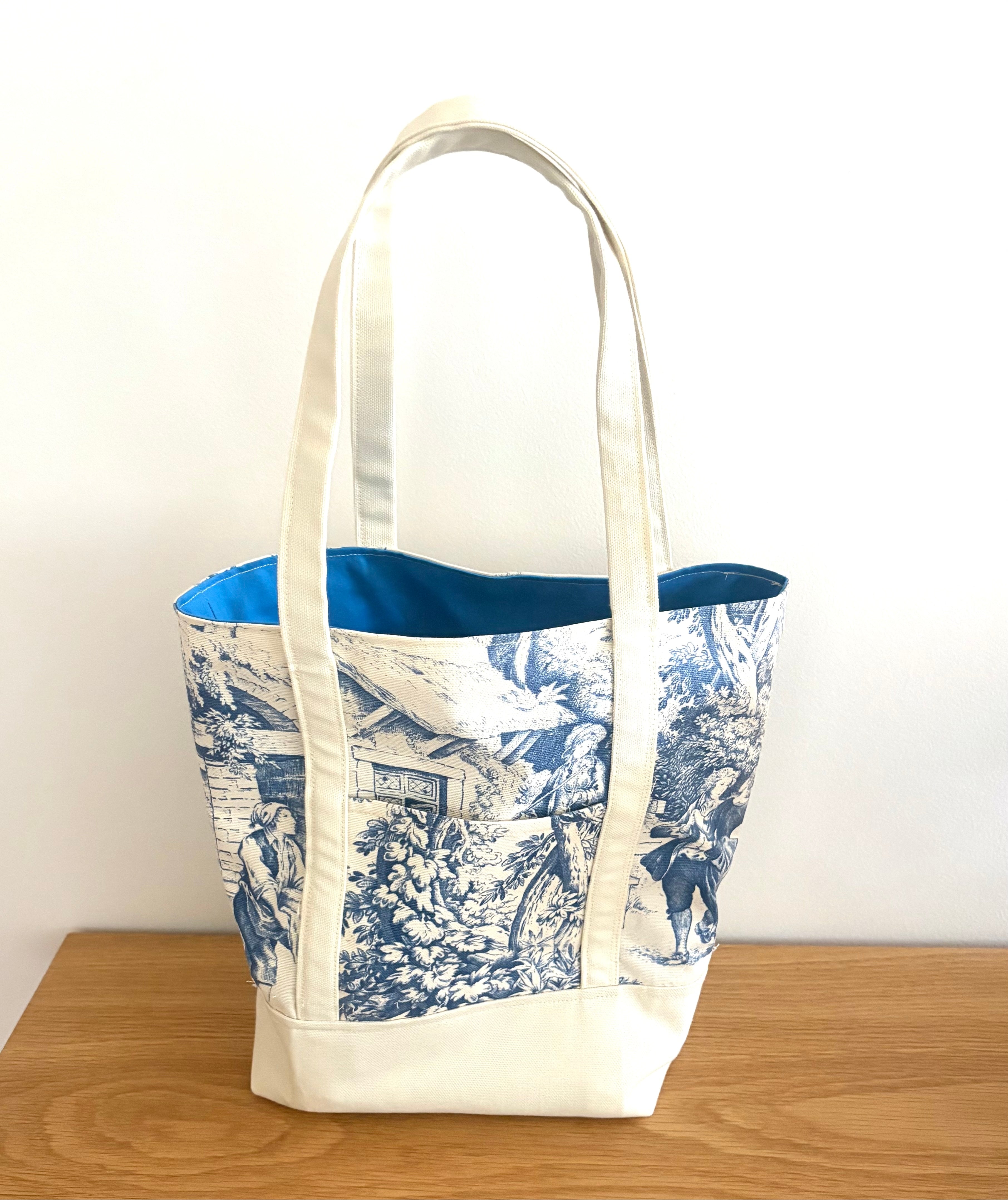 Vintage Print Canvas Totes