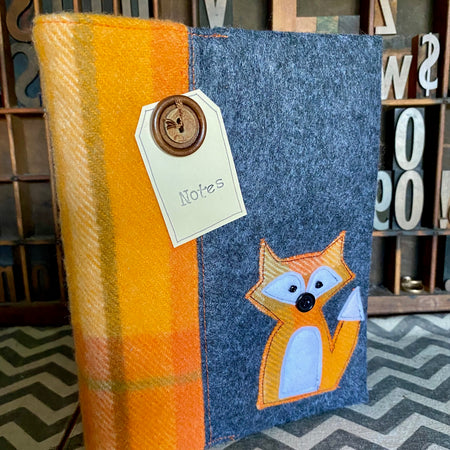 A5 Upcycled Notebook Fox