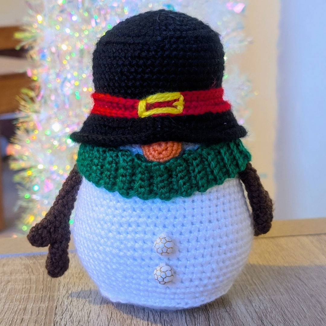 Crochet Christmas Snowman Gnome