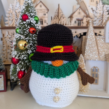 Crochet Christmas Snowman Gnome