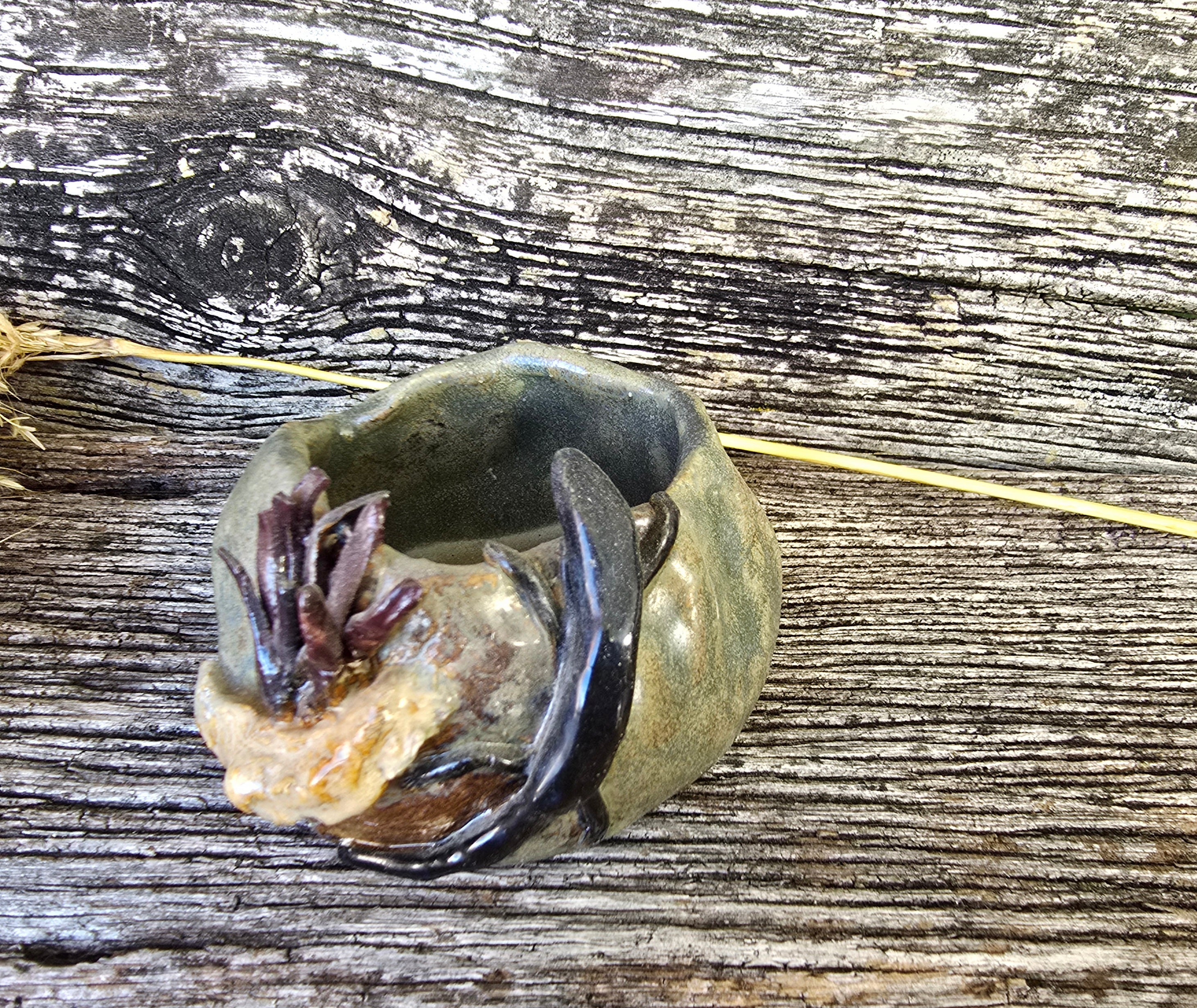 Lizard on a rock trinket dish