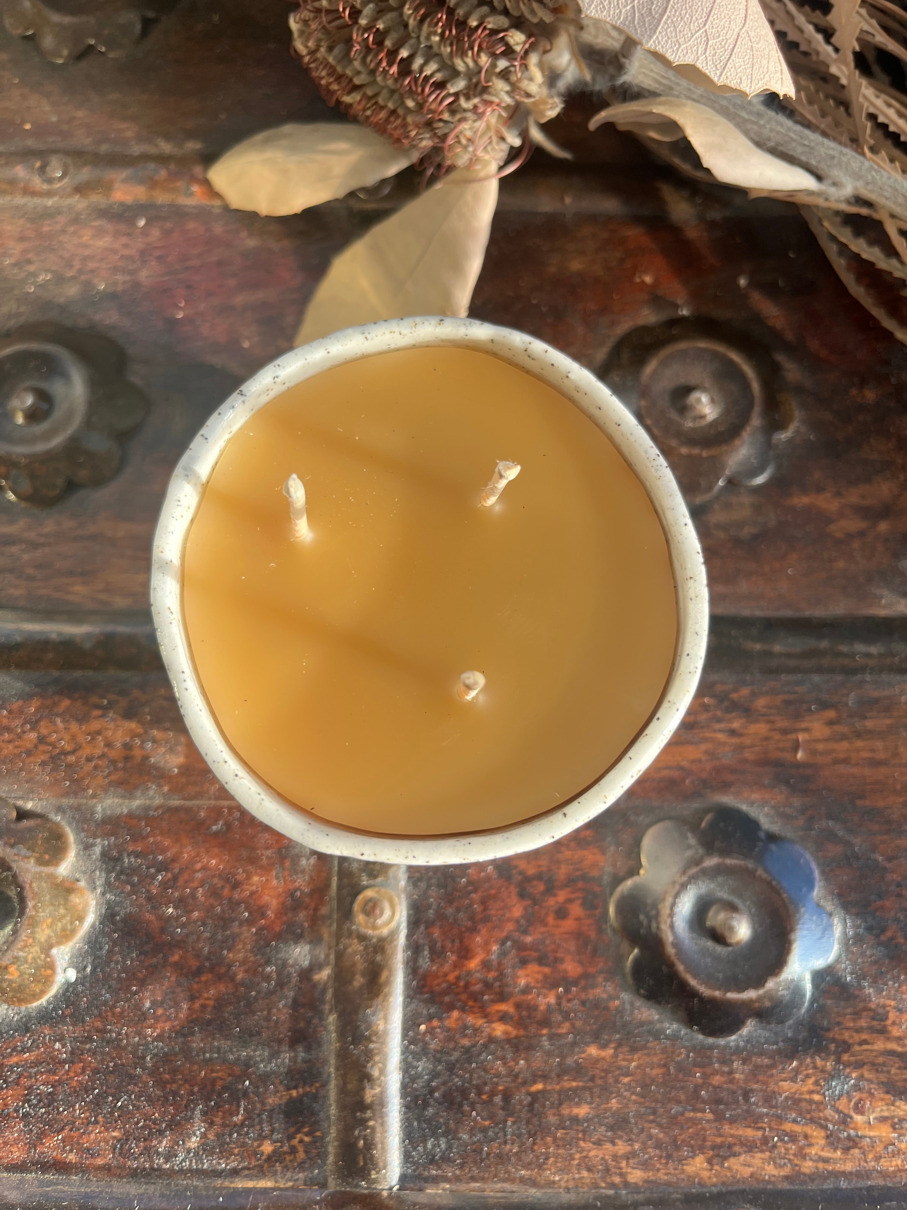 Wabi Sabi Heart Beeswax Candle