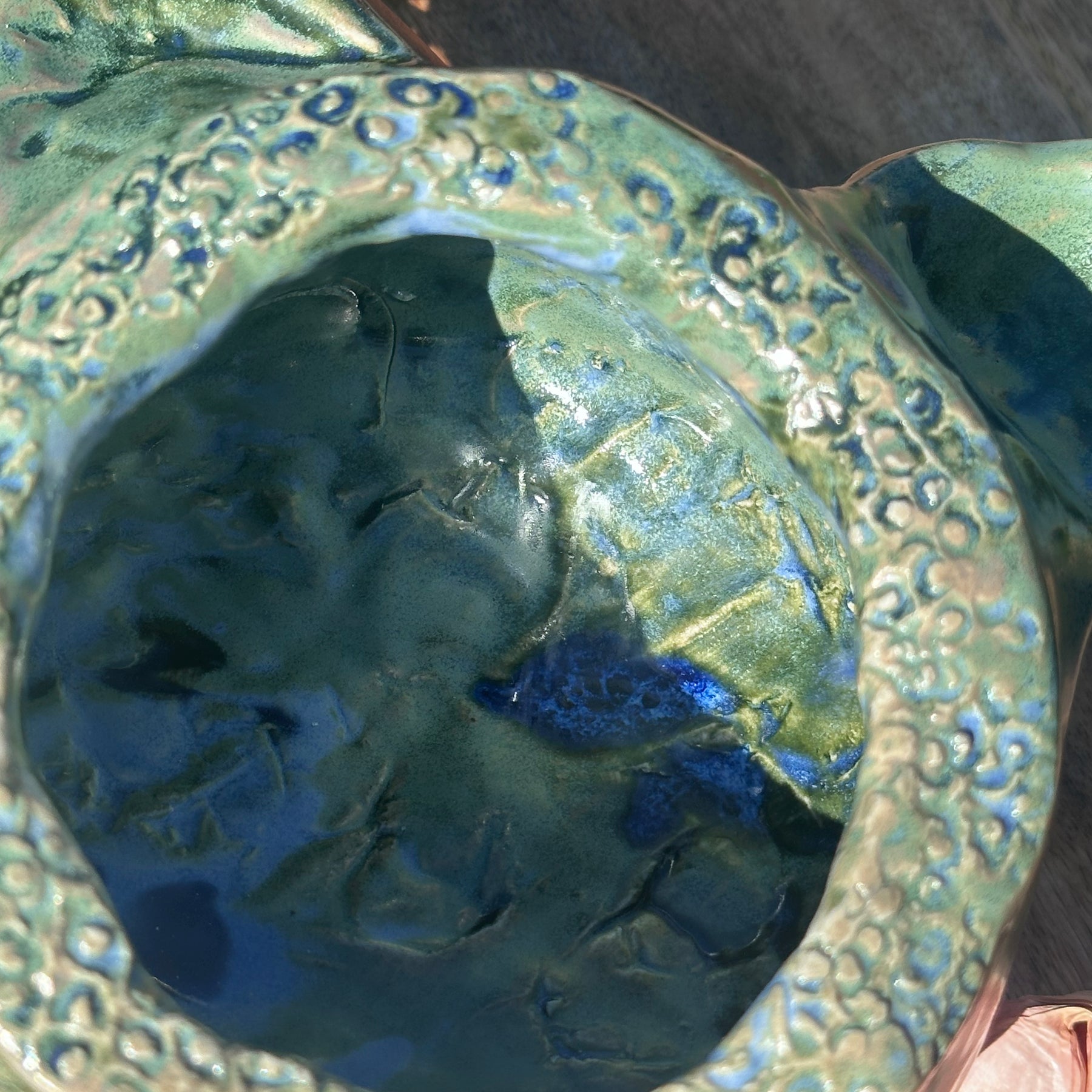 Large Pig Salt Cellar Pot - Ocean