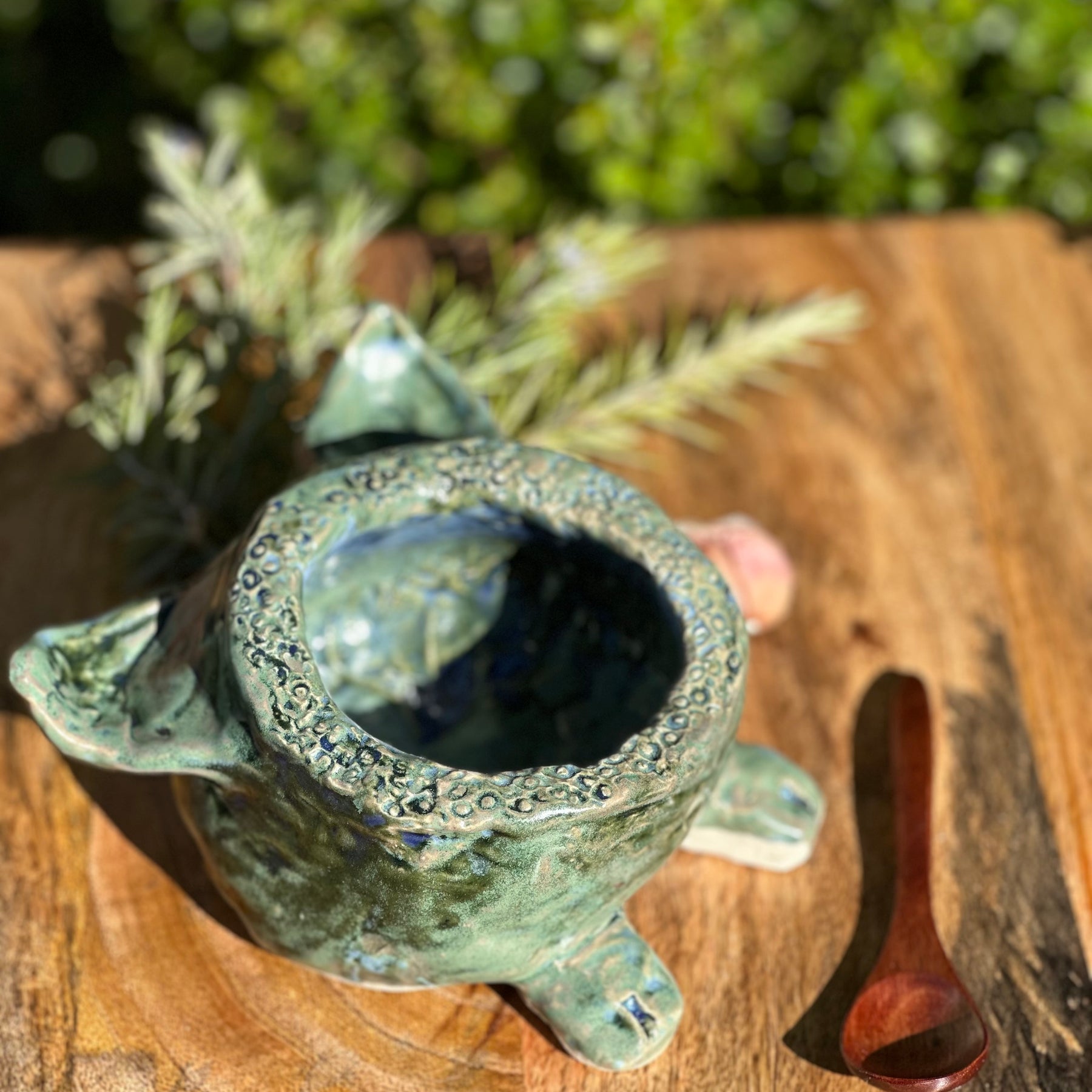 Large Pig Salt Cellar Pot - Ocean