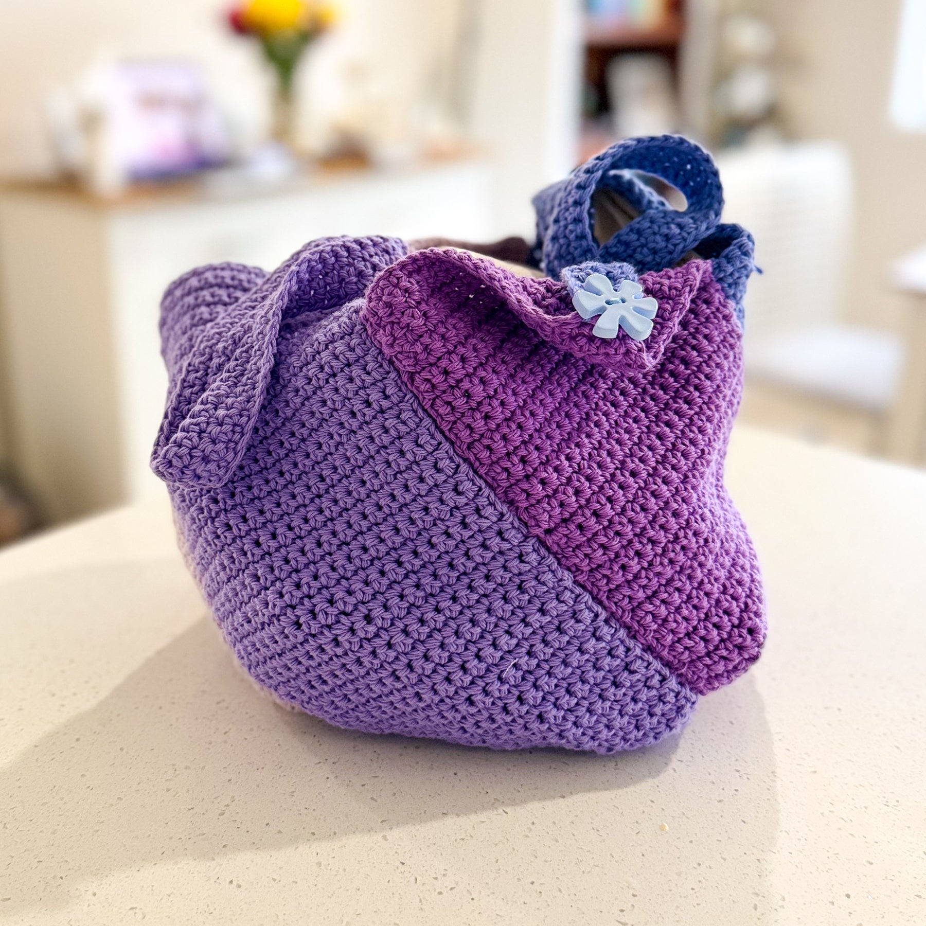 #102 Windmill Bag made with Cotton Yarn