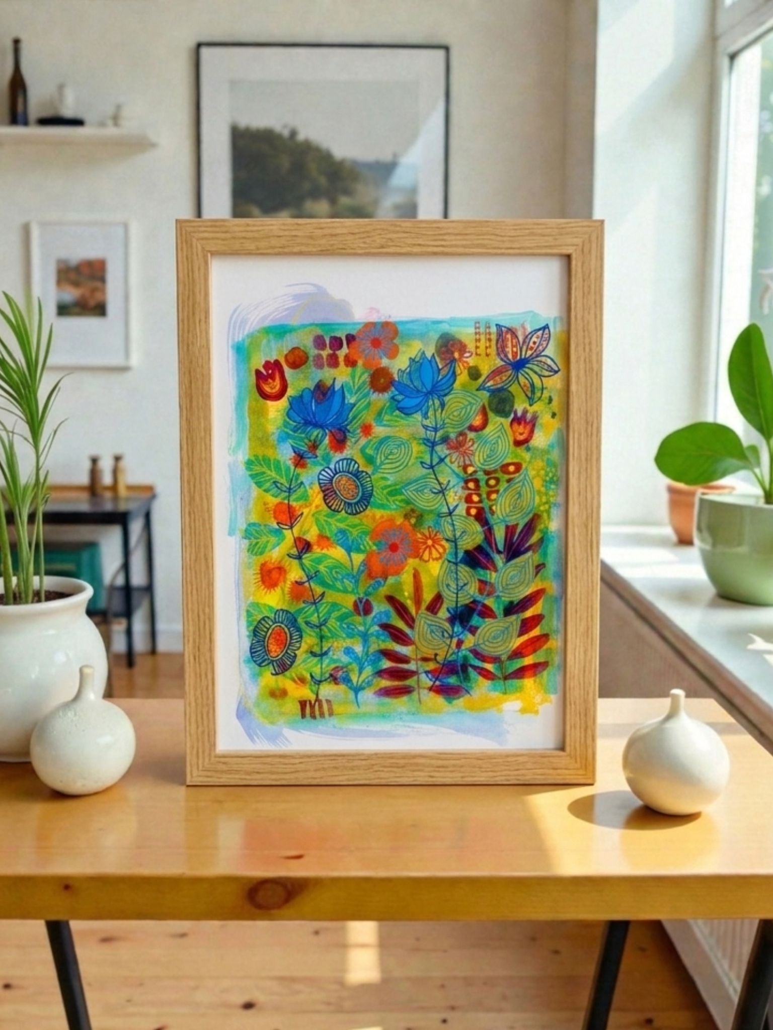 Original Hand Painted Art: Where Wild Things Bloom