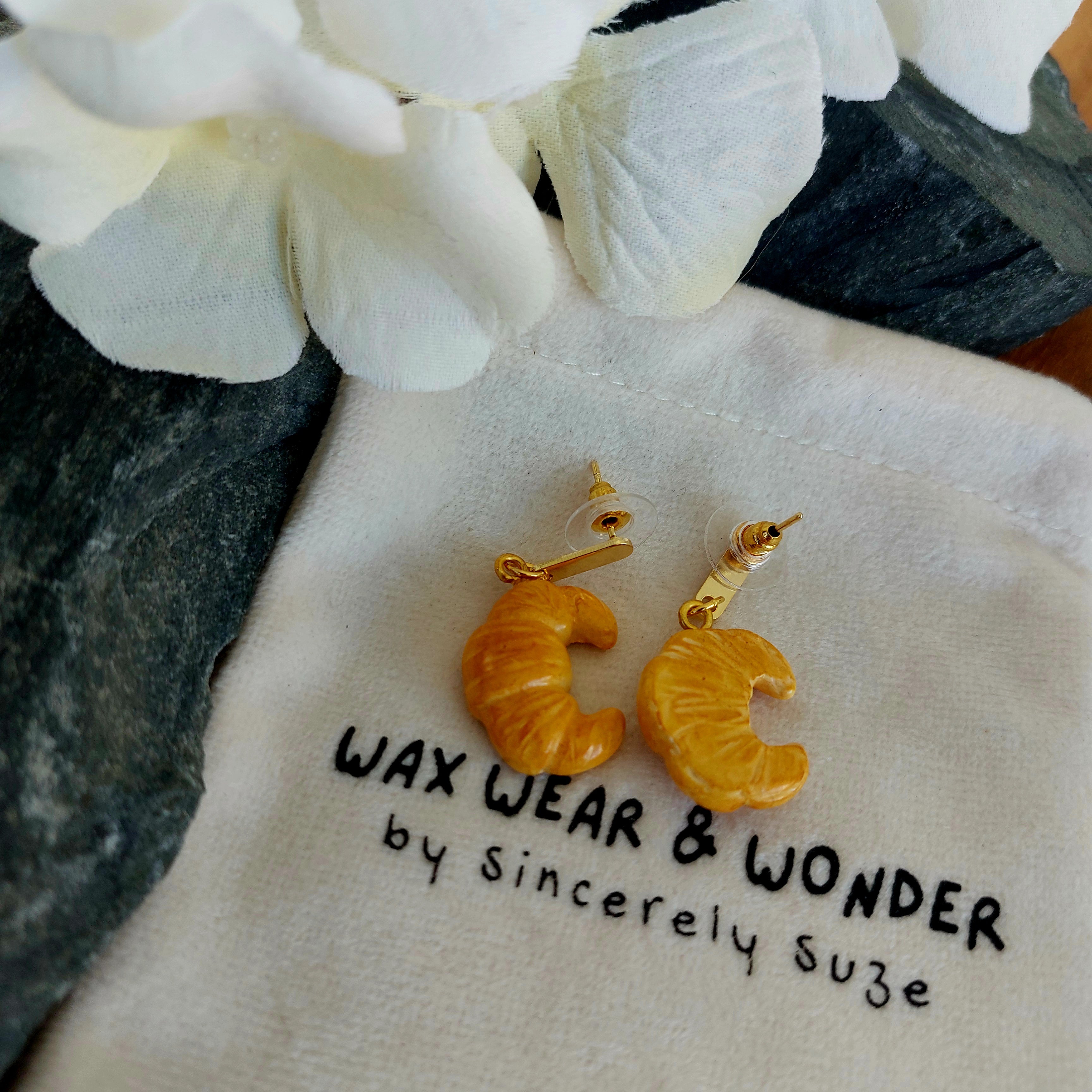 Butter Croissant Earrings | Food Inspired Statement Earrings
