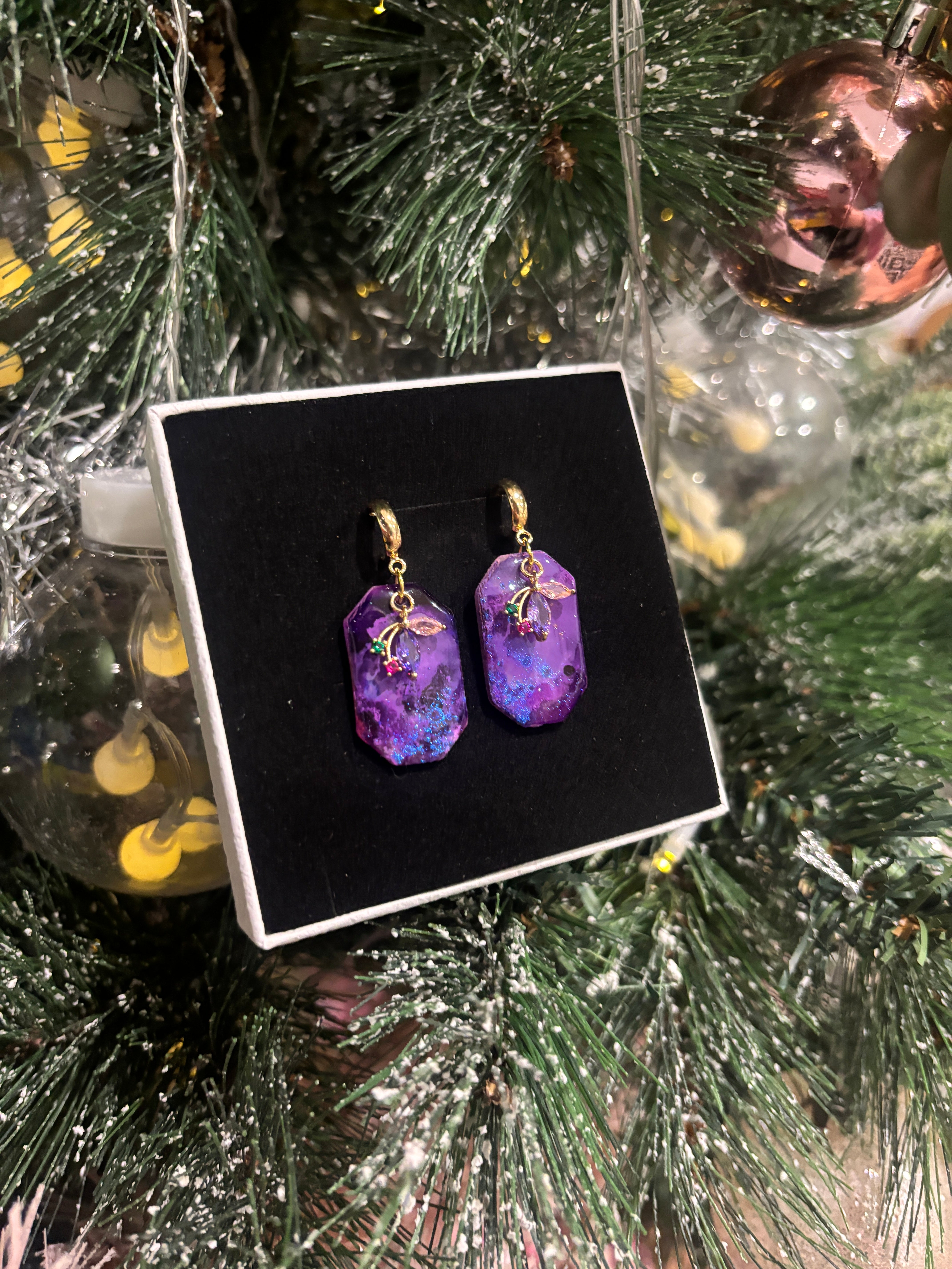 : Enchanted Garden Amethyst-Inspired Dangles — Fairy Charm Edition