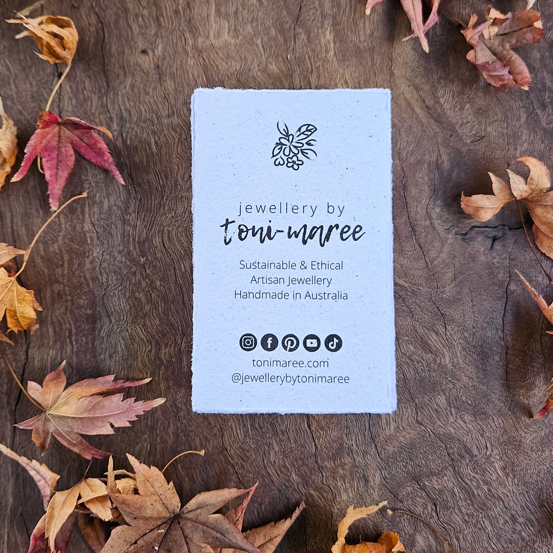 50 Handmade Paper Business Cards (Made to Order)