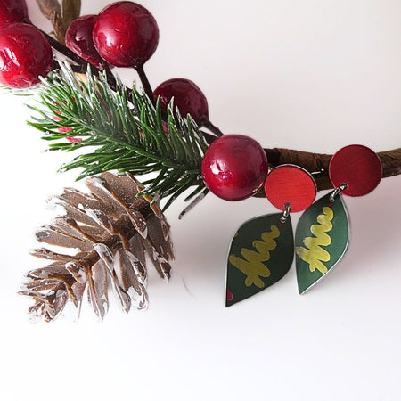 Anodised aluminium earrings - Christmas Cheer Collection