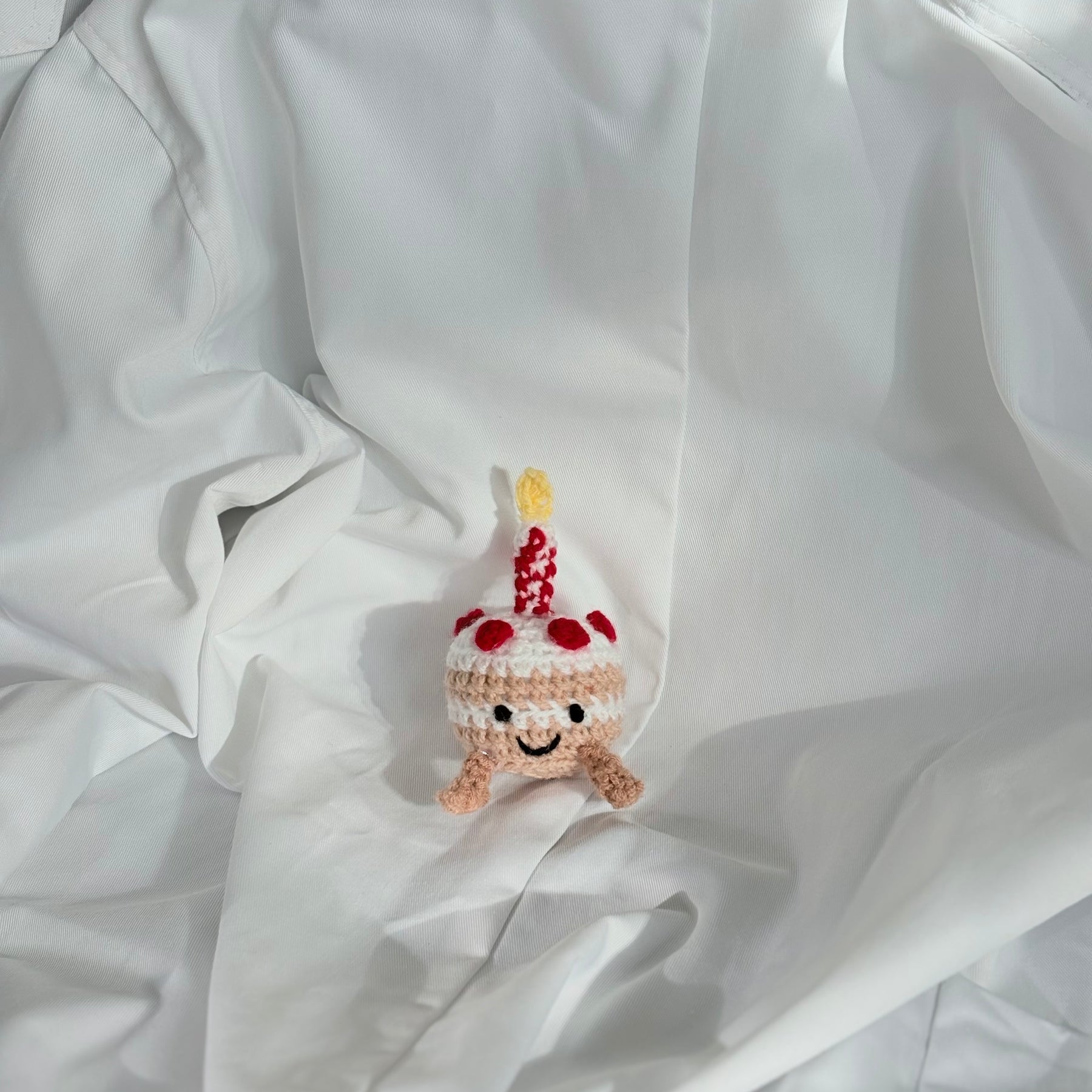 Crochet Birthday Cake Keychain