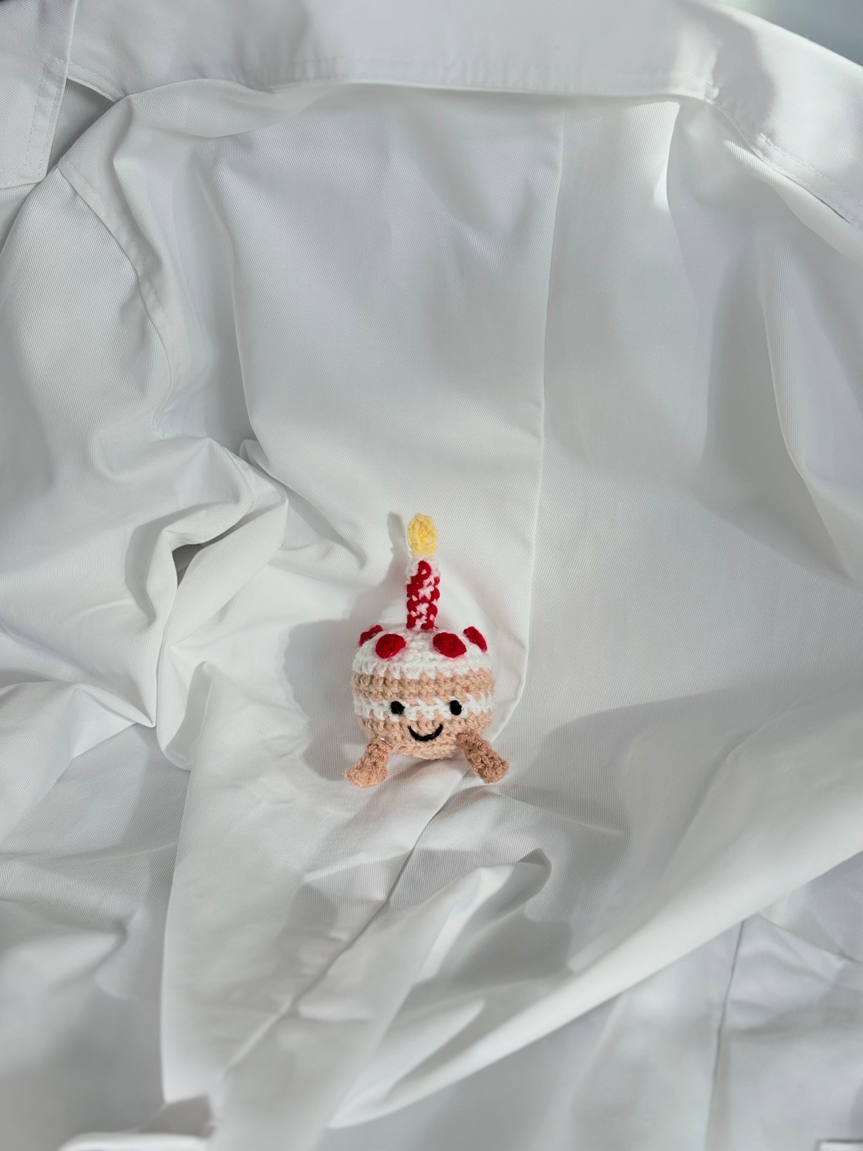 Crochet Birthday Cake Keychain