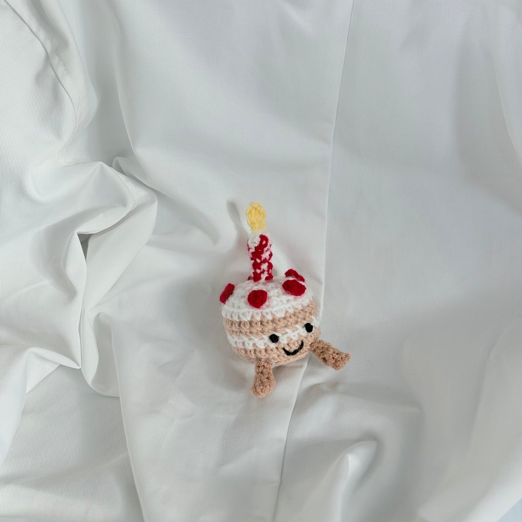 Crochet Birthday Cake Keychain