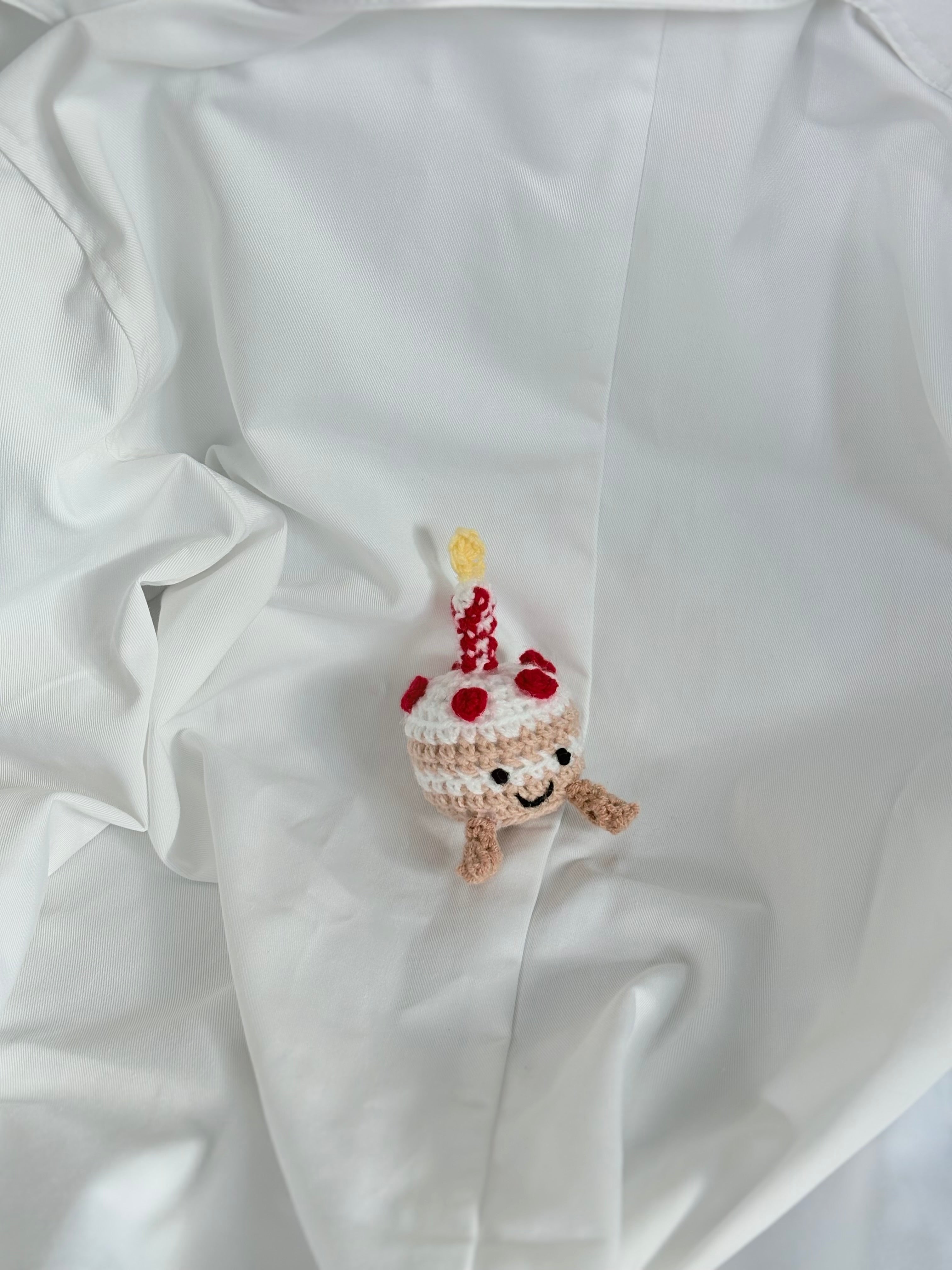 Crochet Birthday Cake Keychain