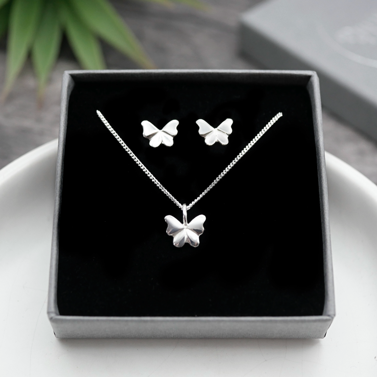 Tiny Butterfly Gift Set - Handmade Sterling Silver Jewellery
