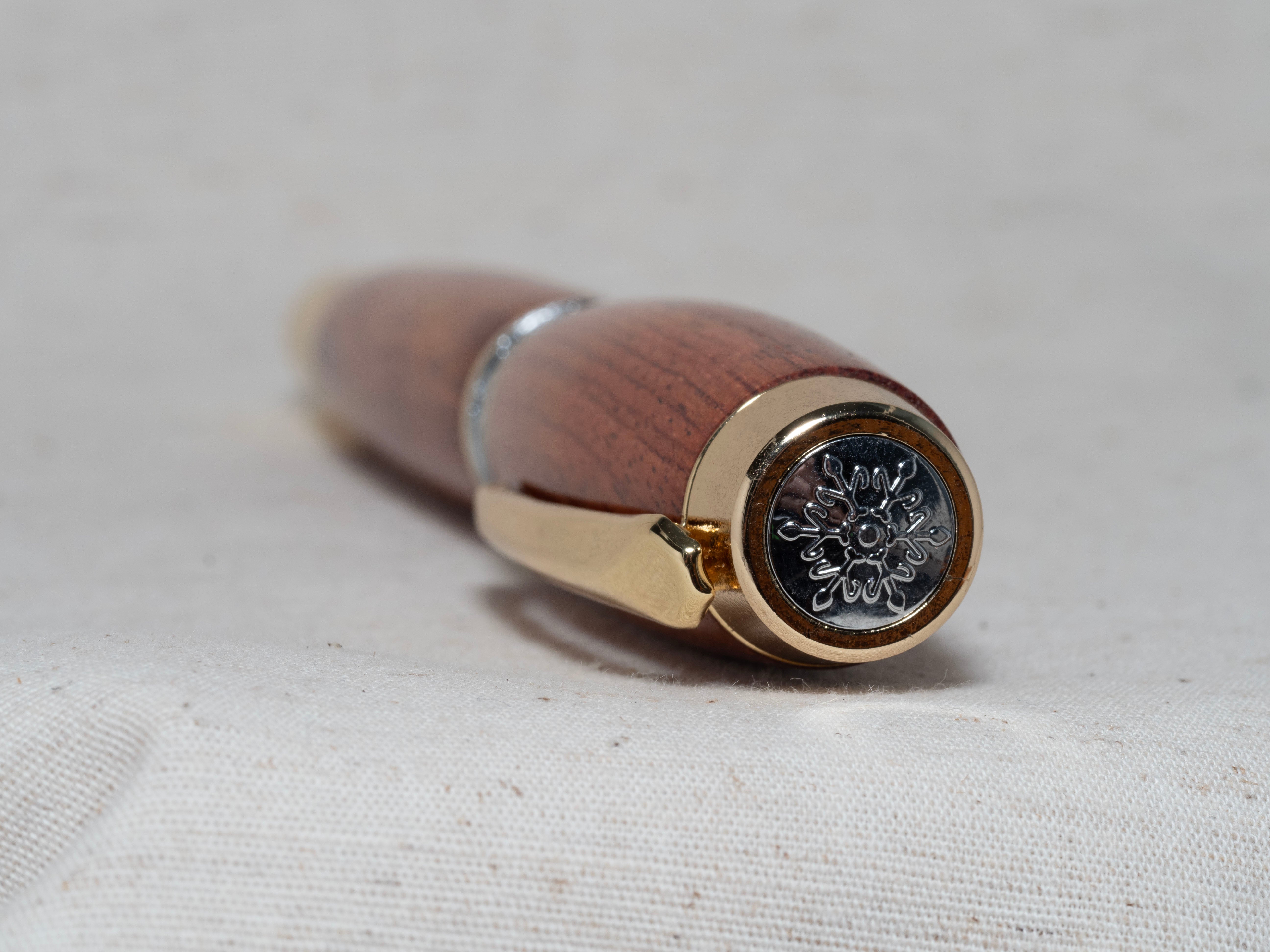 Bubinga wood large rollerball pen