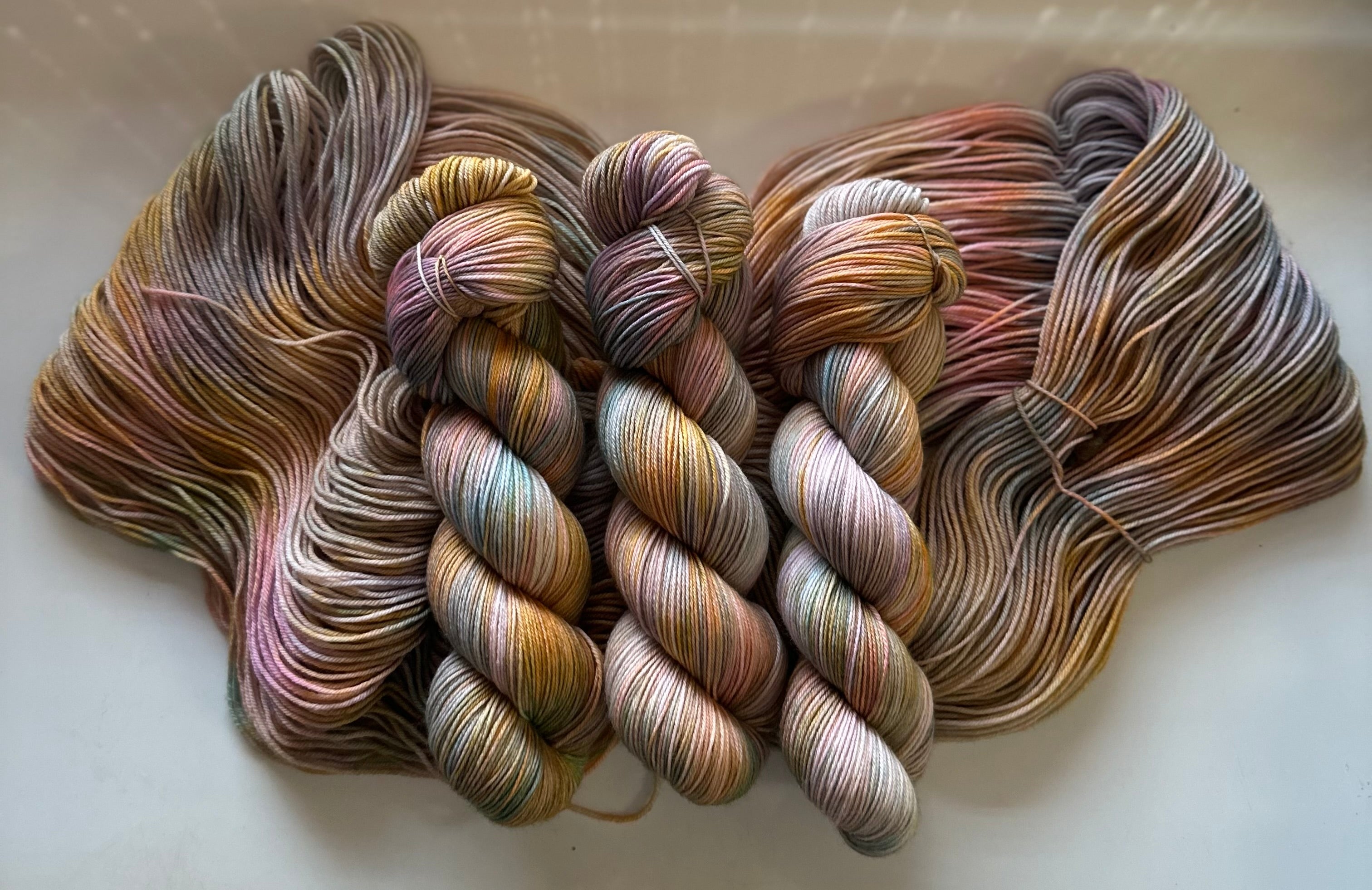 Dark Pastels - 4ply Sock Hand Dyed Sock Yarn