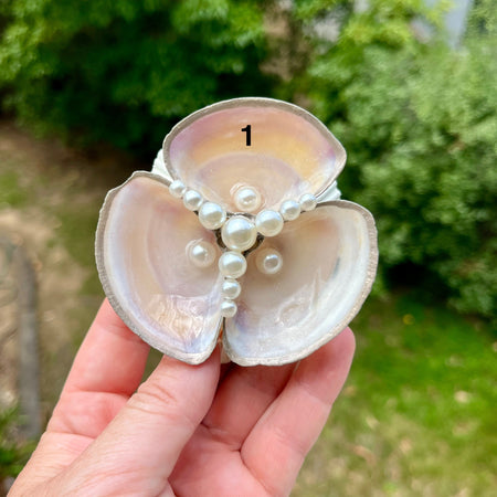 Simple Silver Pearl Trinket Dish