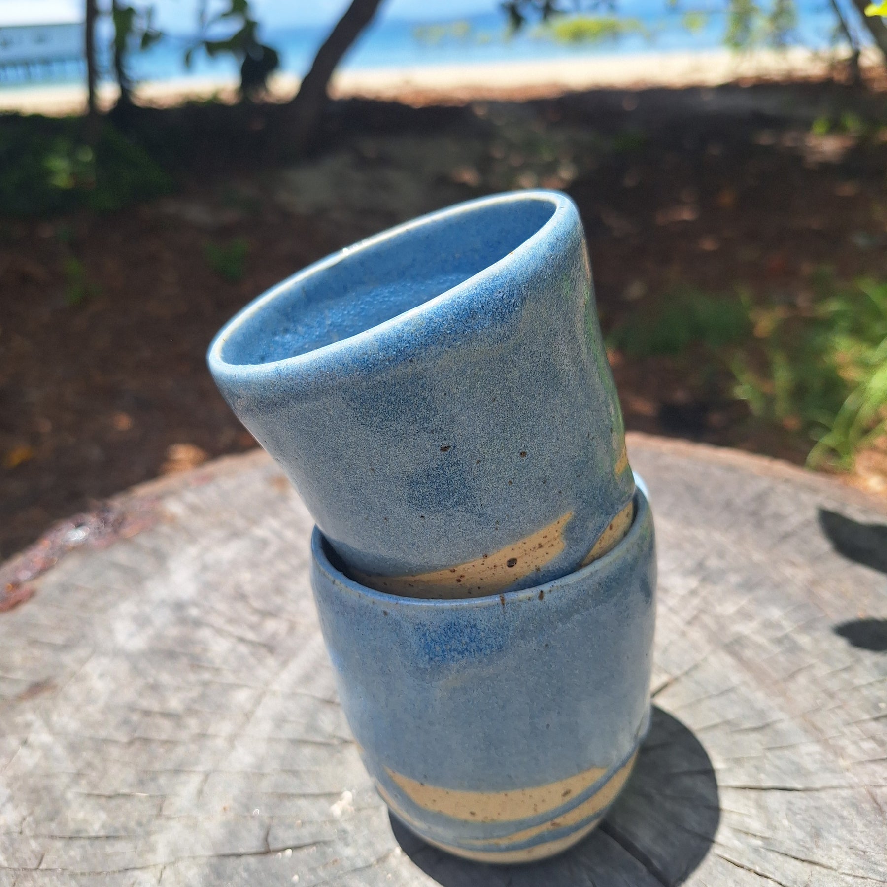 Coffee Latte cups blue