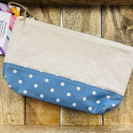Spotty Linen Essential Pouch | Ready to ship | FREE Postage