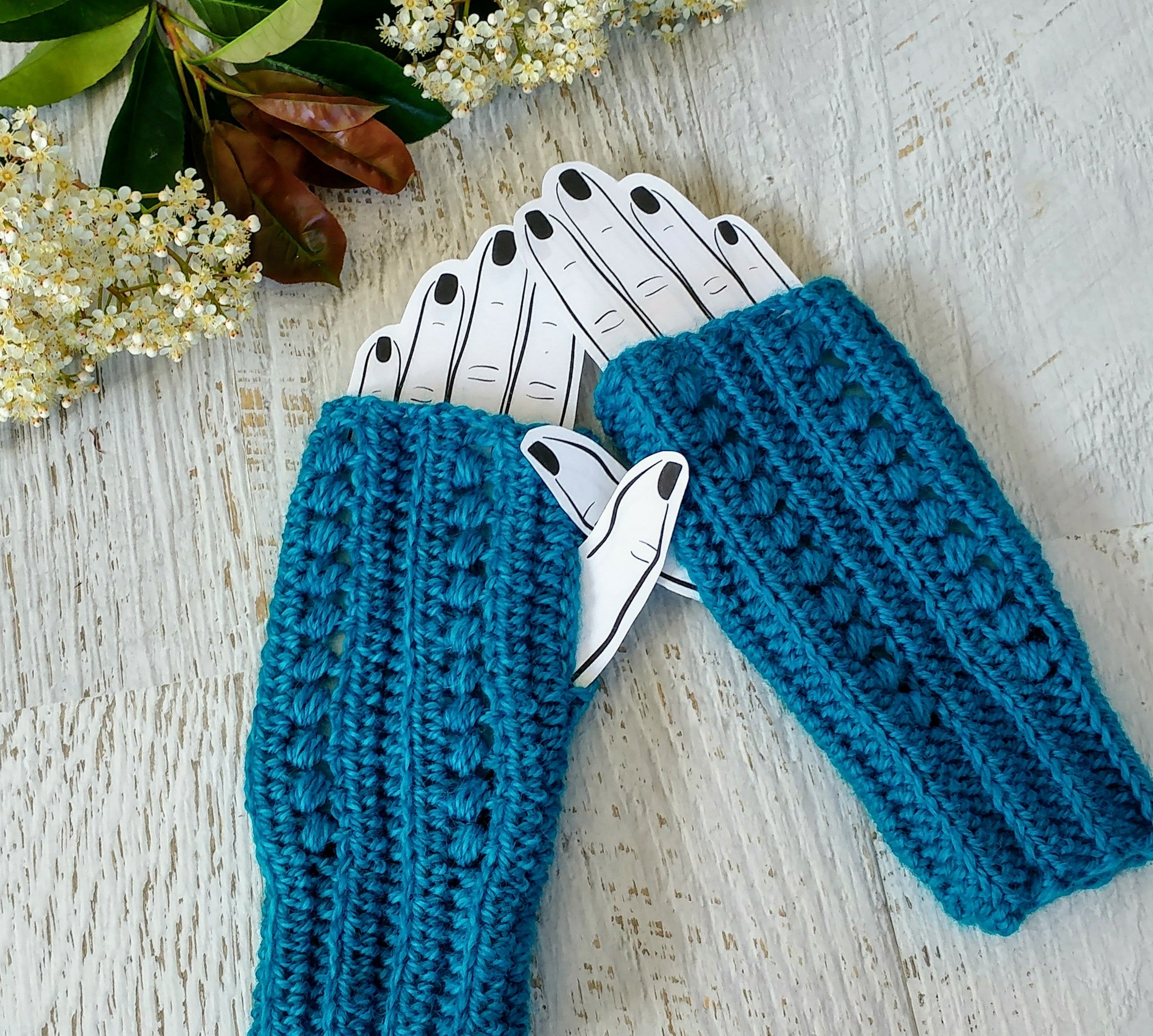DIGITAL DOWNLOAD | Crochet Pattern | Stormy Days Handwarmers