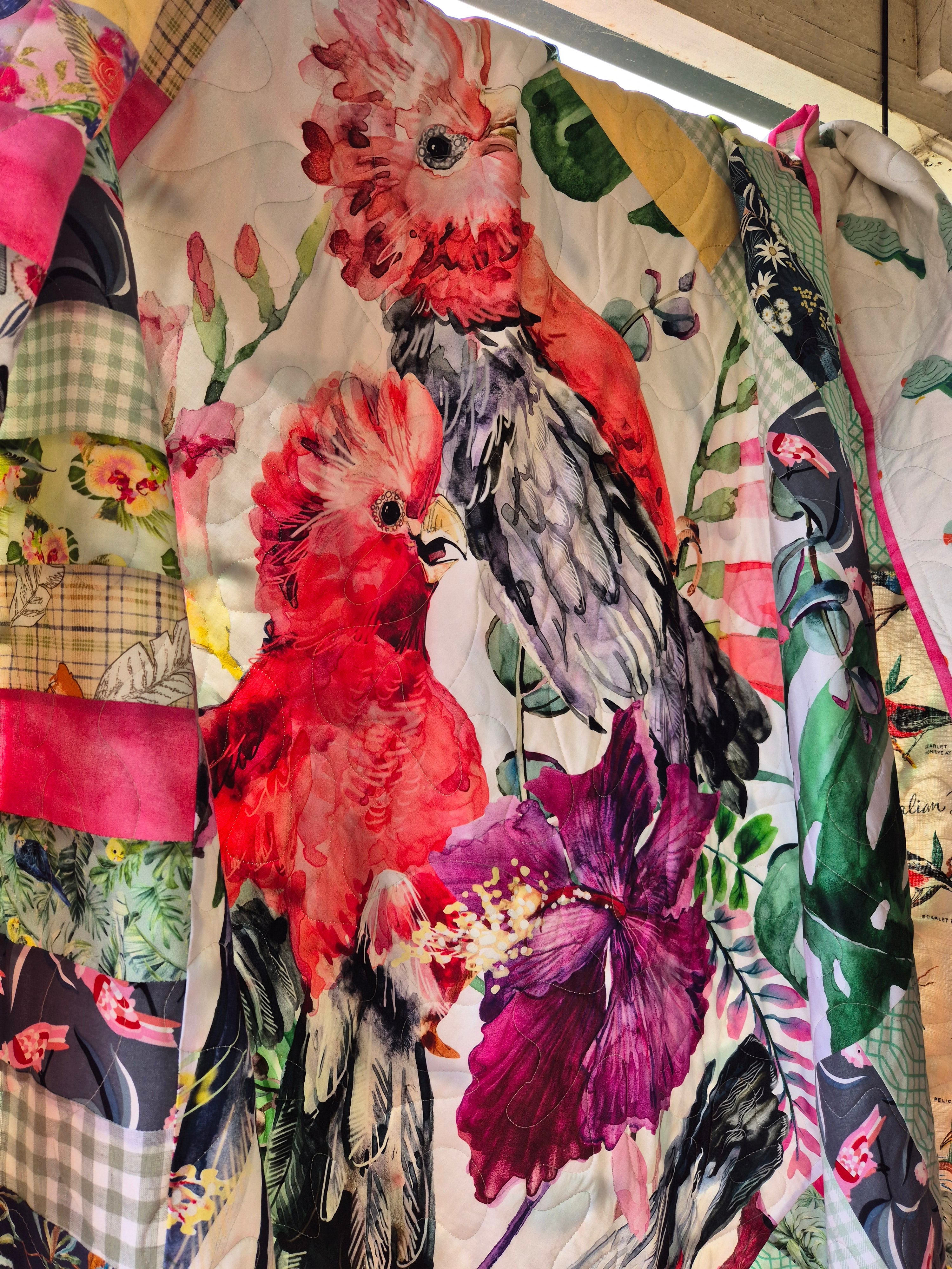 A Riot of Birds, a king sized quilt