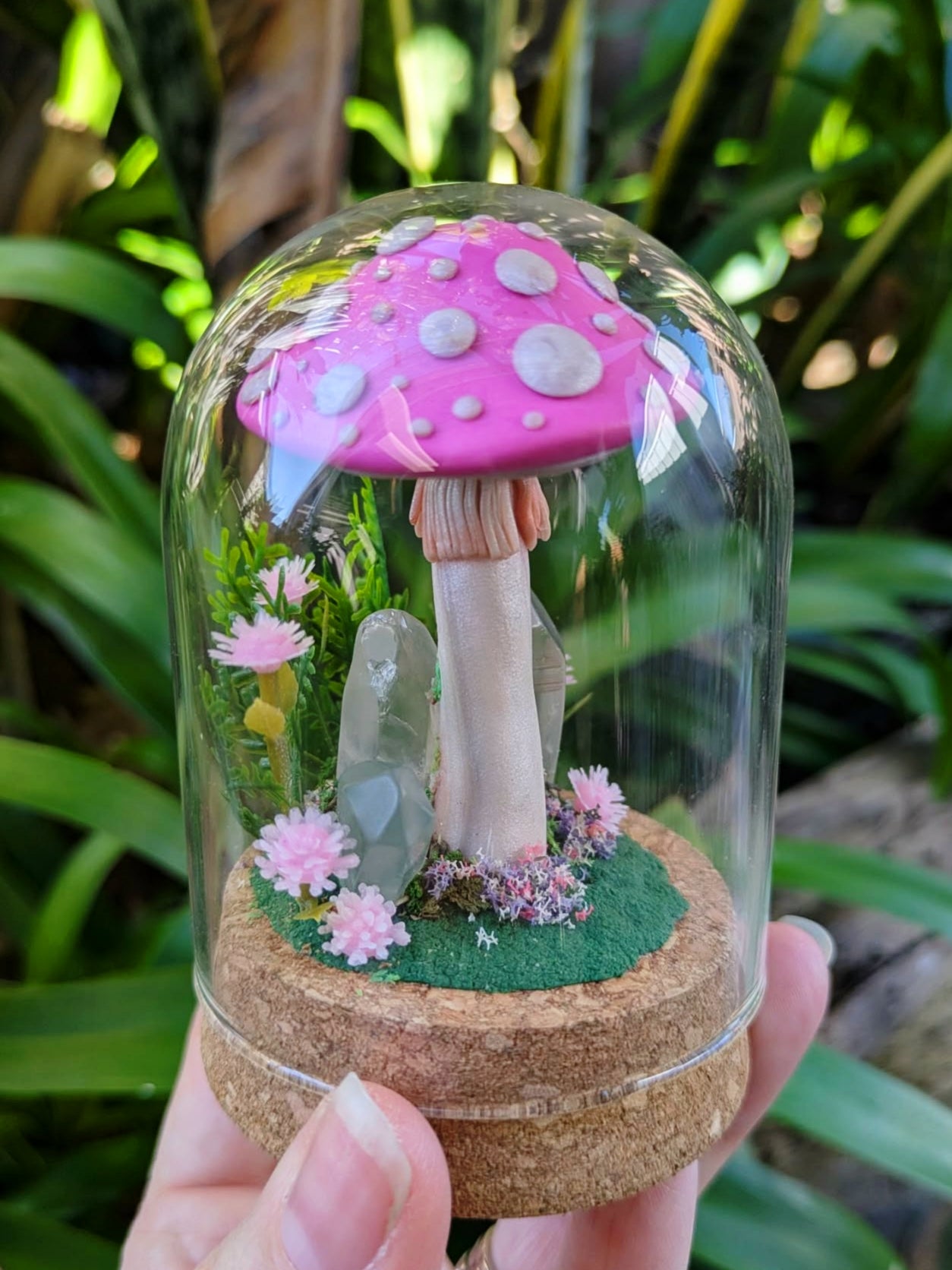 Enchanted Pink Mushroom Dome