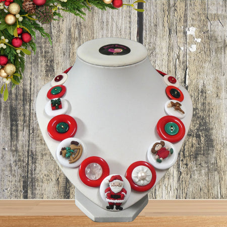Button necklace - Santa's Toys