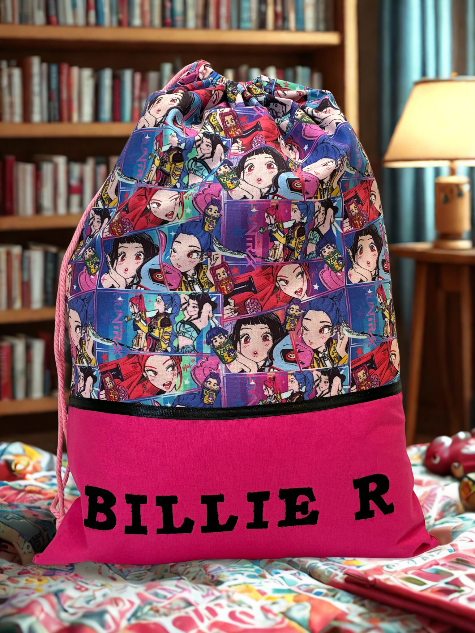 Children's Library Bag , Handmade, Personalised