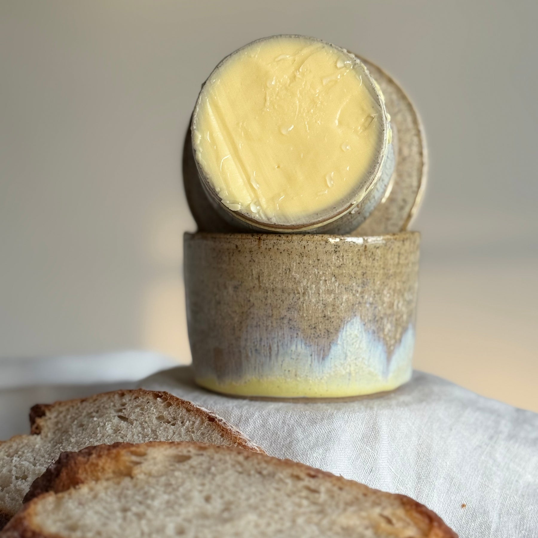 French Butter Keeper with Wooden Knife | Wheel Thrown Ceramic