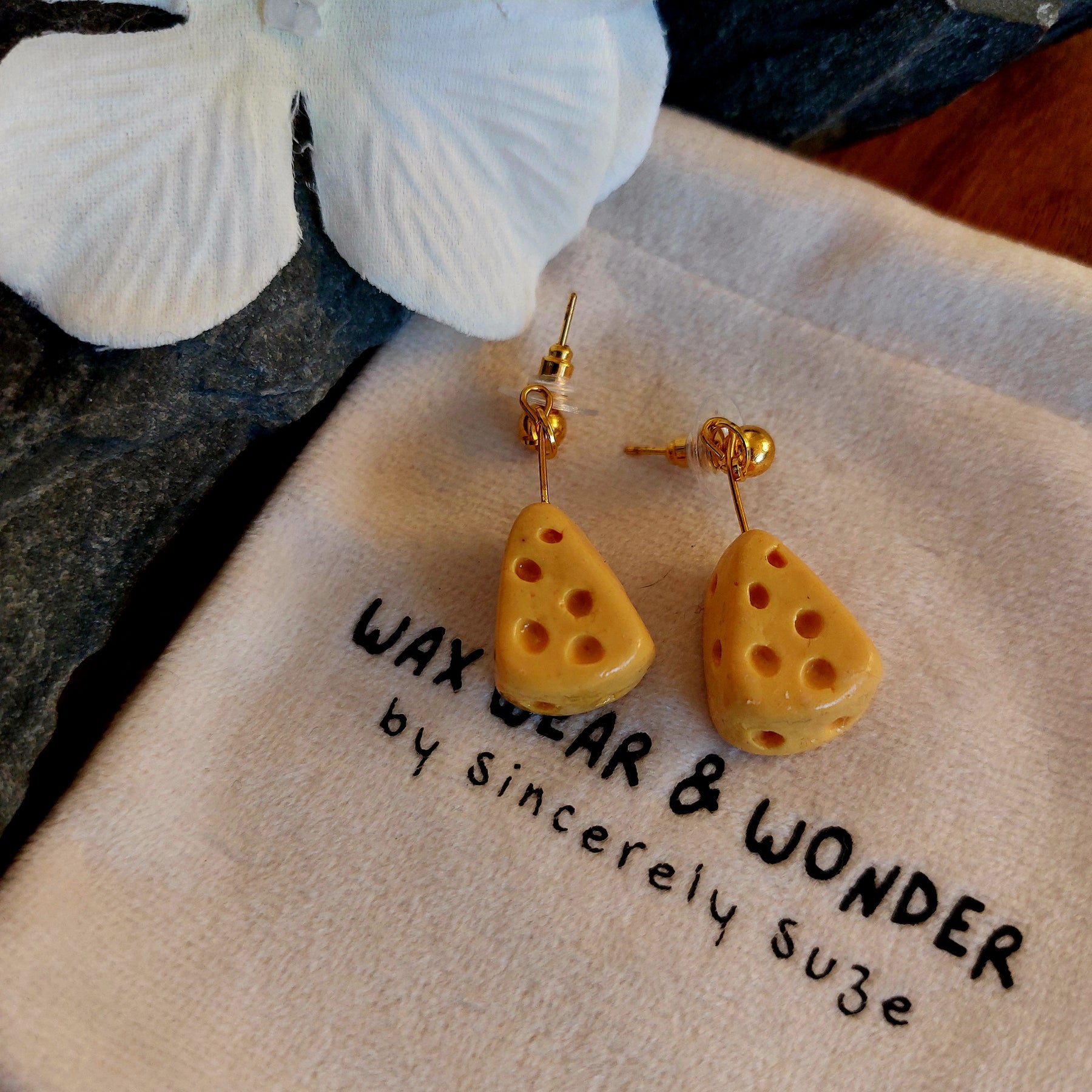 Cheese Earrings | Food Inspired Statement Earrings