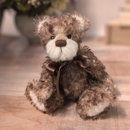 Brown Mohair and Cream Alpaca Collecatable Artist Bear