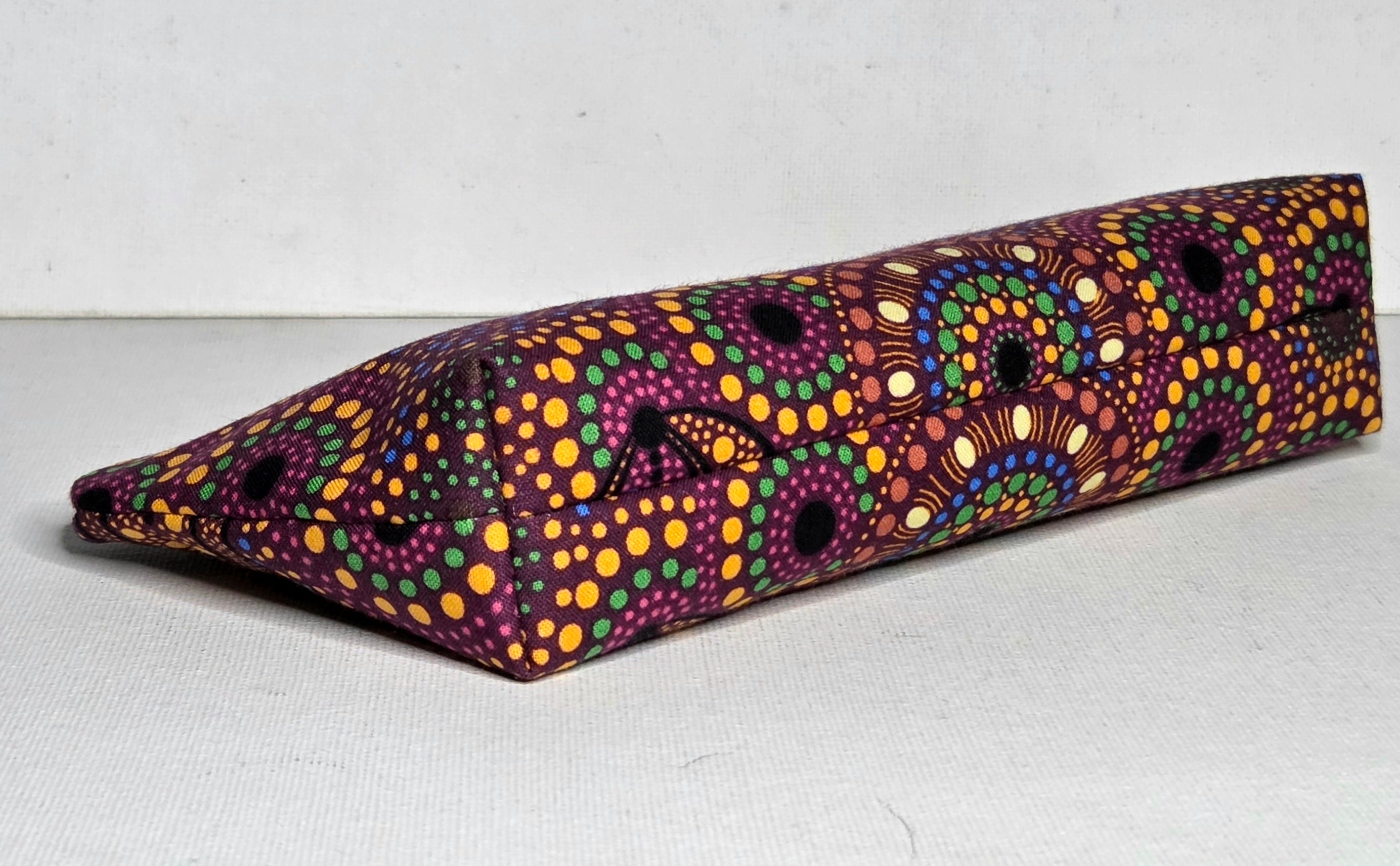 Pencil case in Indigenous Dot Print fabric
