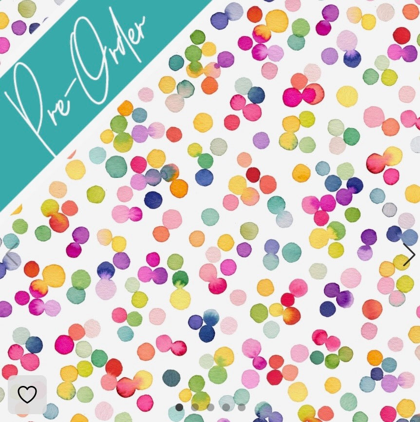 PRE-ORDER Water-resistant wet bags - Festive Watercolour Dots Confetti (Ninola Design)