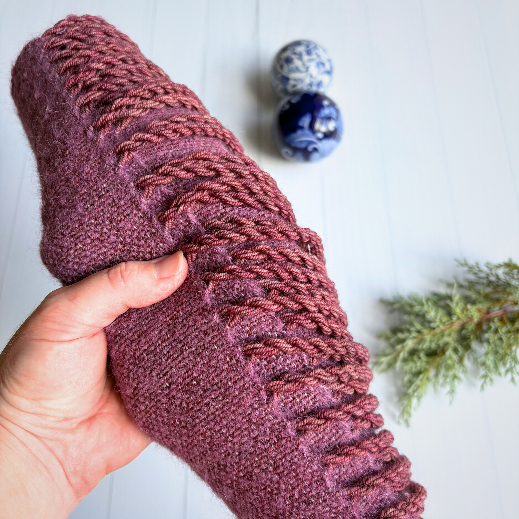 Handwoven scarf - wool/alpaca/silk - purple - gorgeously soft