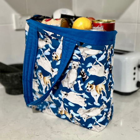 Grocery Tote ... Staffordshire Bull Terrier ... Lined with storage pouch
