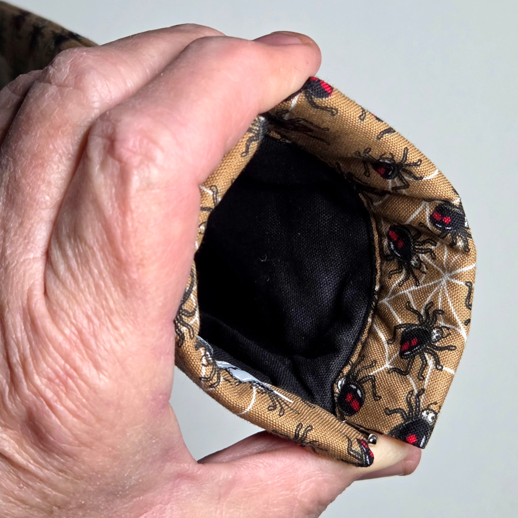 Sunglasses Pouch in Redback Spider fabric