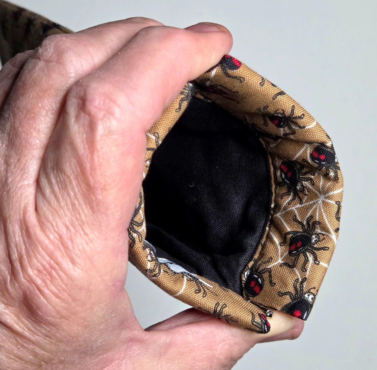 Sunglasses Pouch in Redback Spider fabric