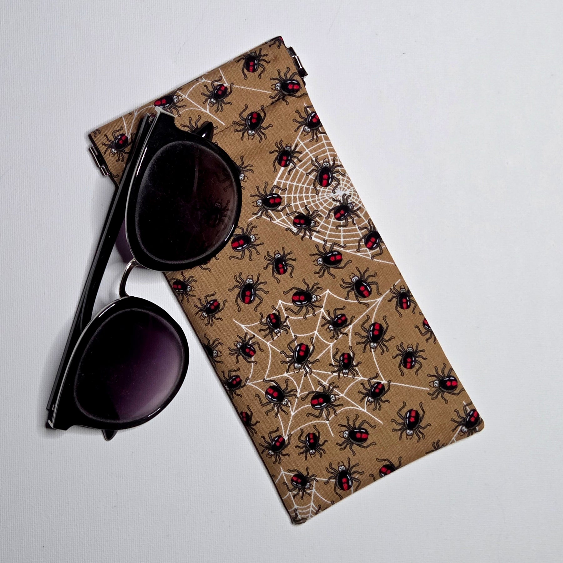Sunglasses Pouch in Redback Spider fabric